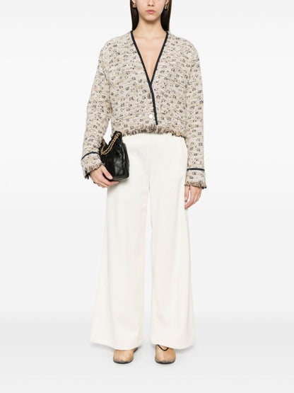 Cotton wide-leg trousers