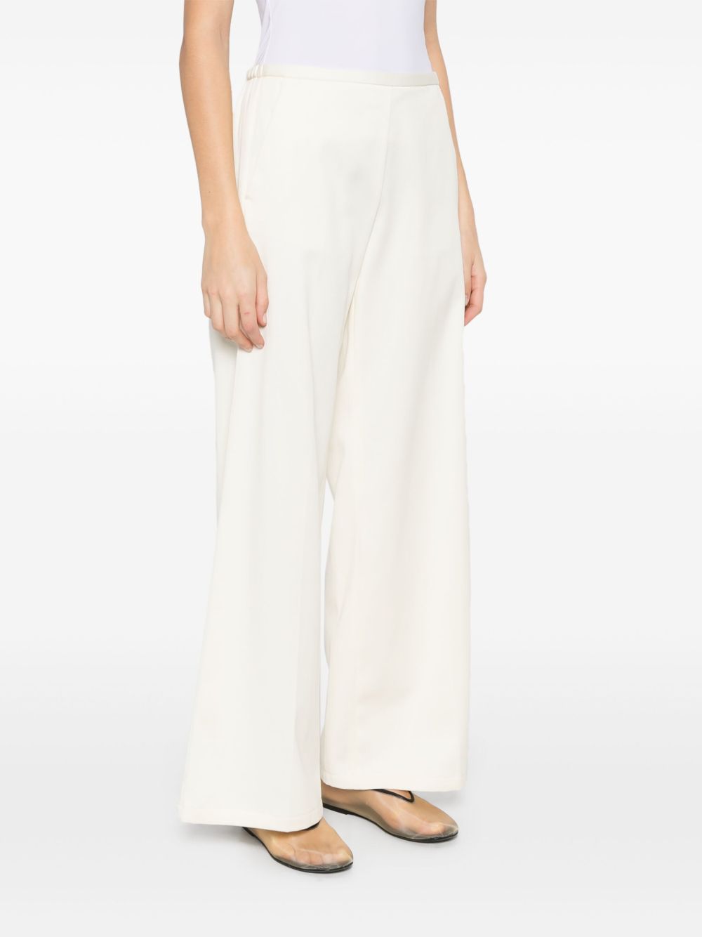 Cotton wide-leg trousers