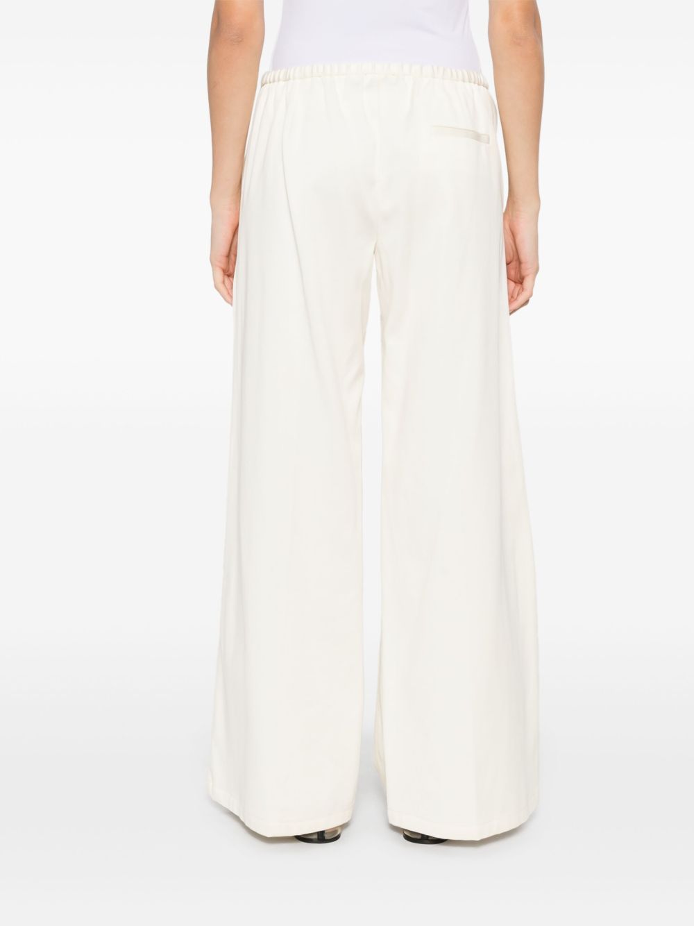 Cotton wide-leg trousers