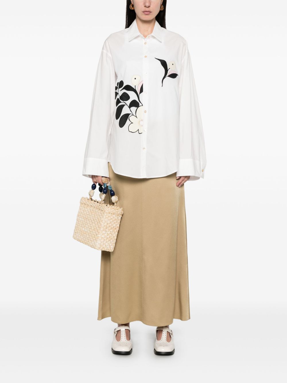 Embroidered cotton shirt