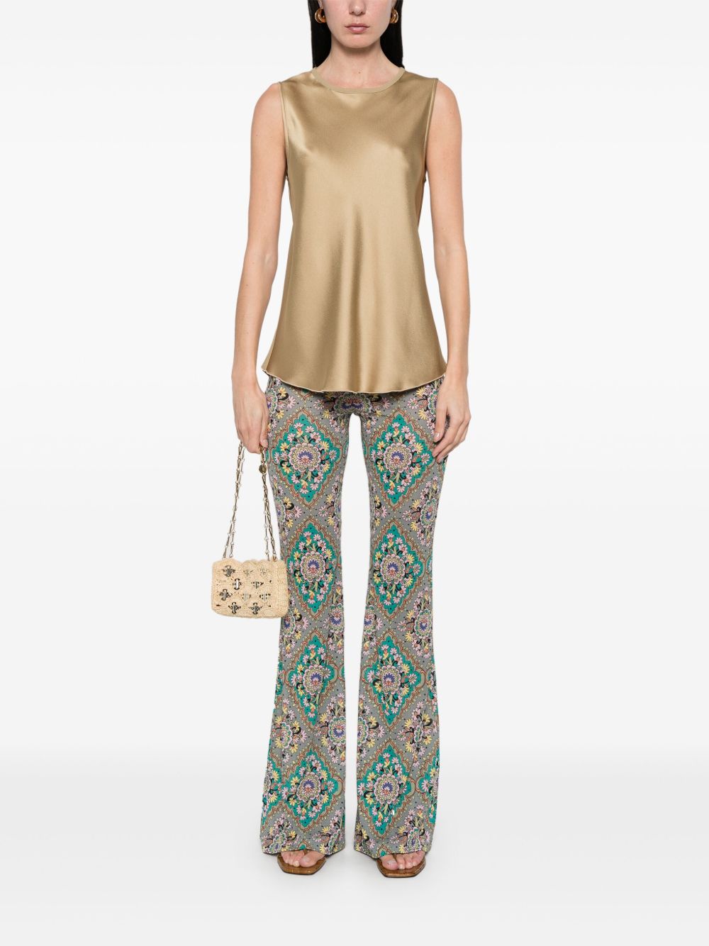 Satin sleeveless top