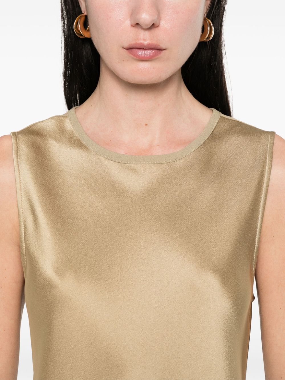 Satin sleeveless top