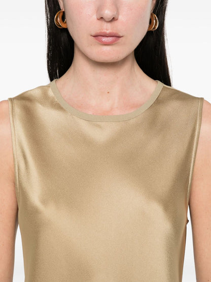 Satin sleeveless top