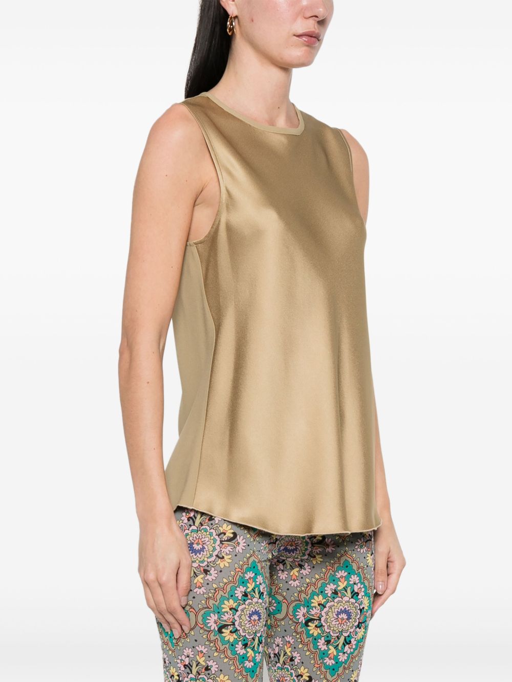 Satin sleeveless top
