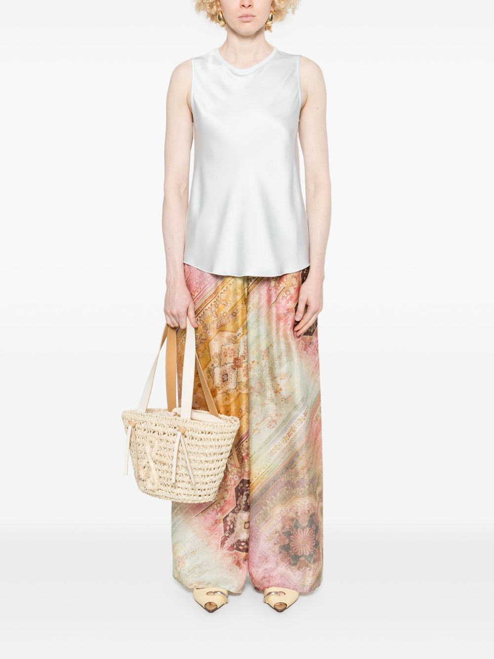 Satin sleeveless top