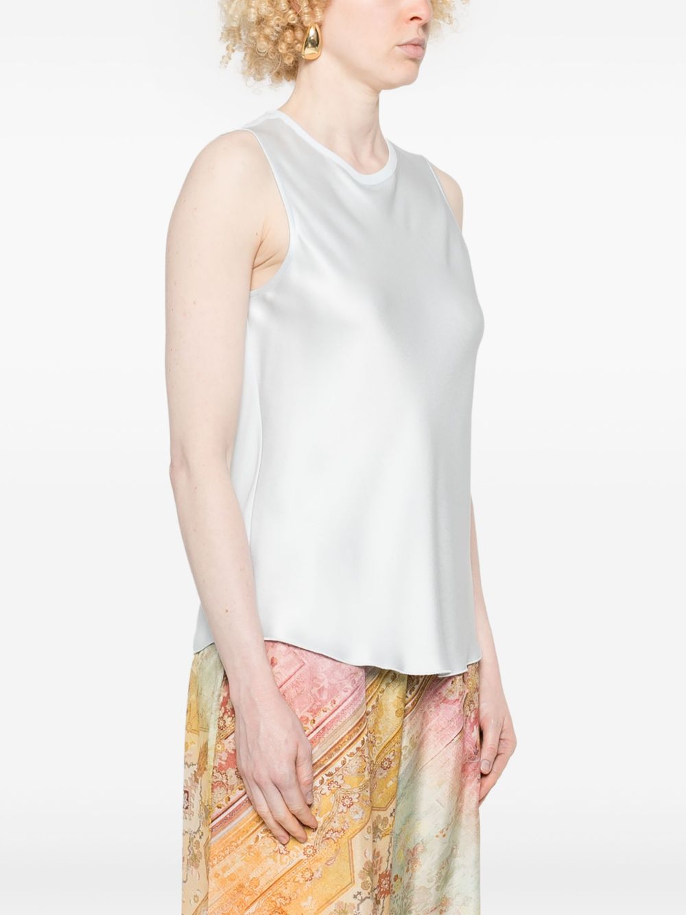 Satin sleeveless top