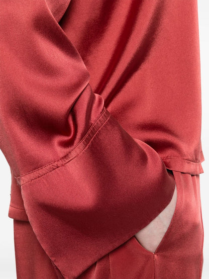 Silk v-necked blouse
