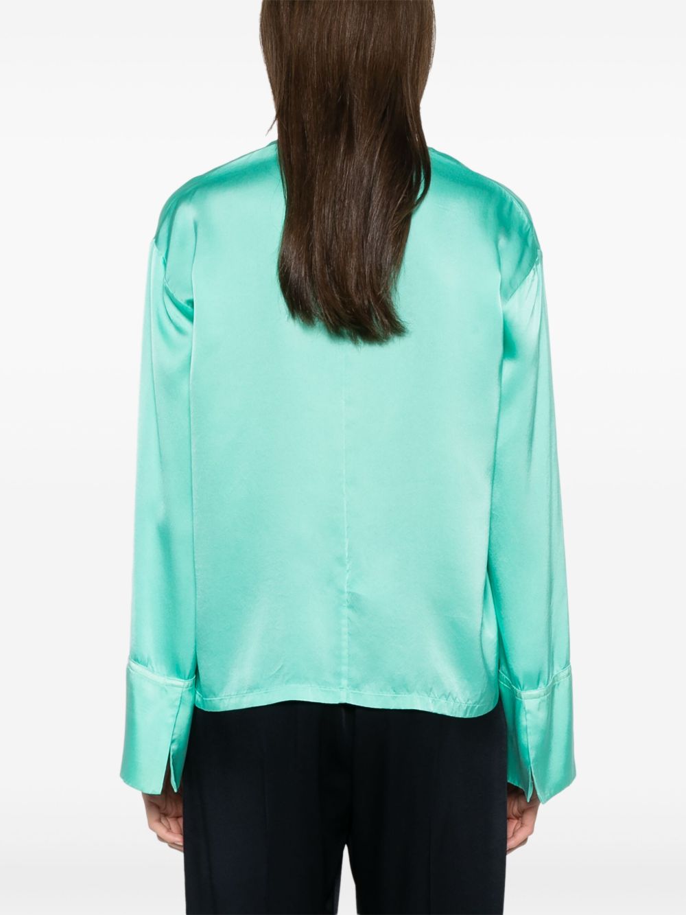 Silk v-necked blouse