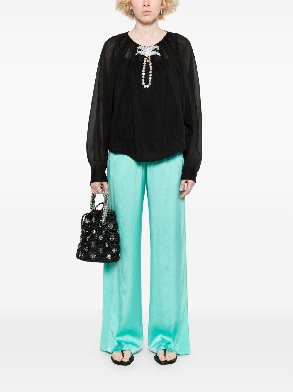 Silk trousers