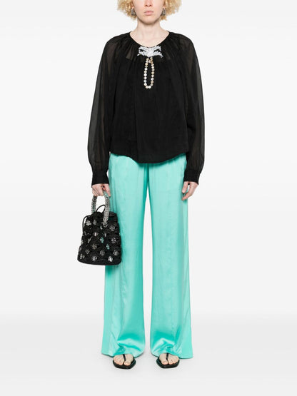Silk trousers