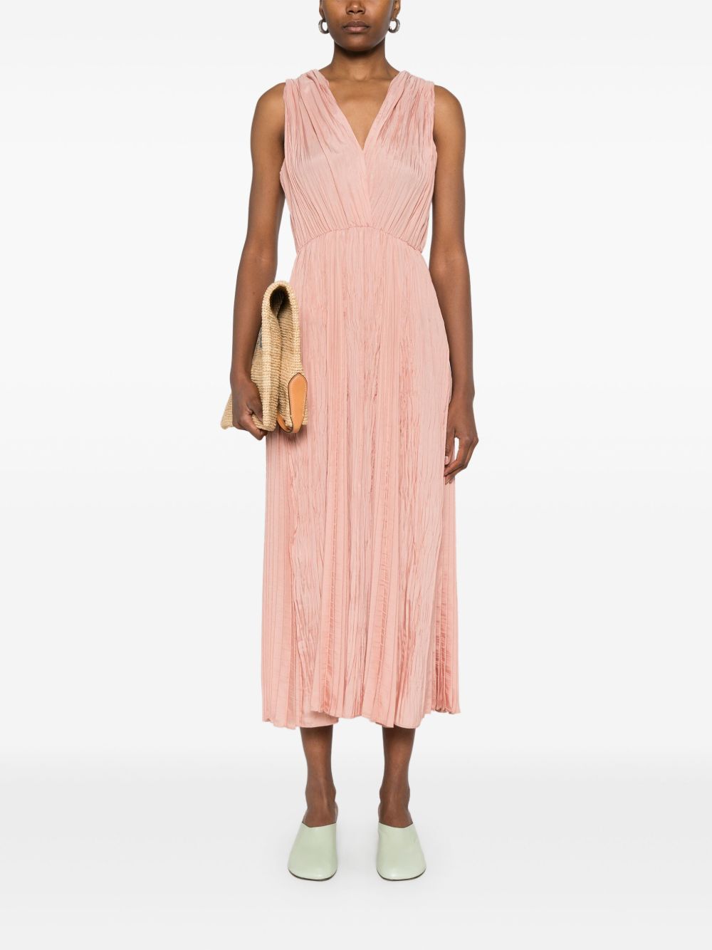 Pleated long dress