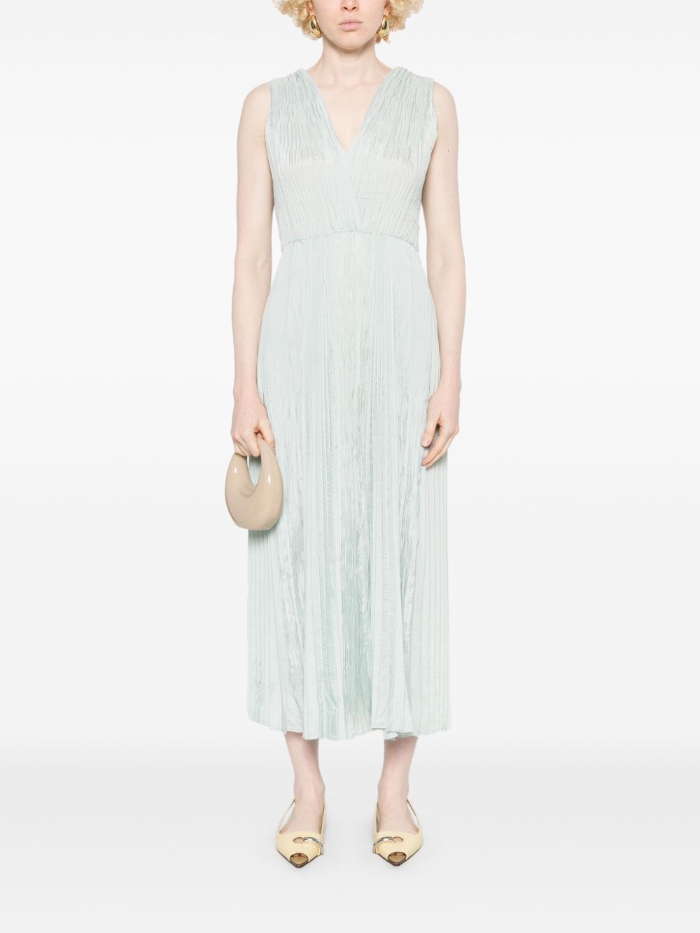 Pleated long dress