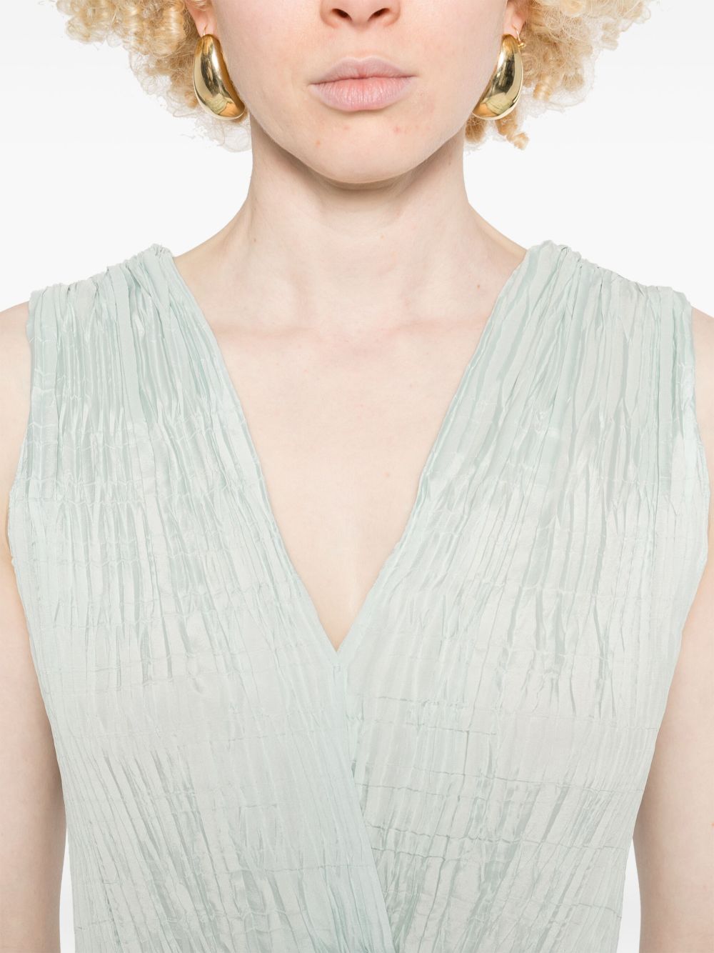 Pleated long dress