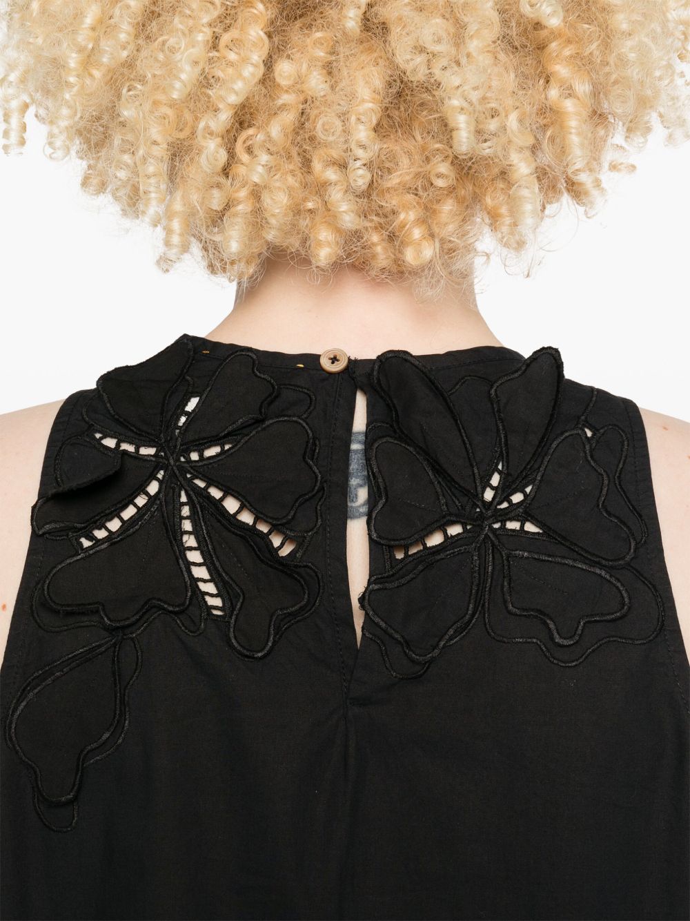 Embroidered cotton top