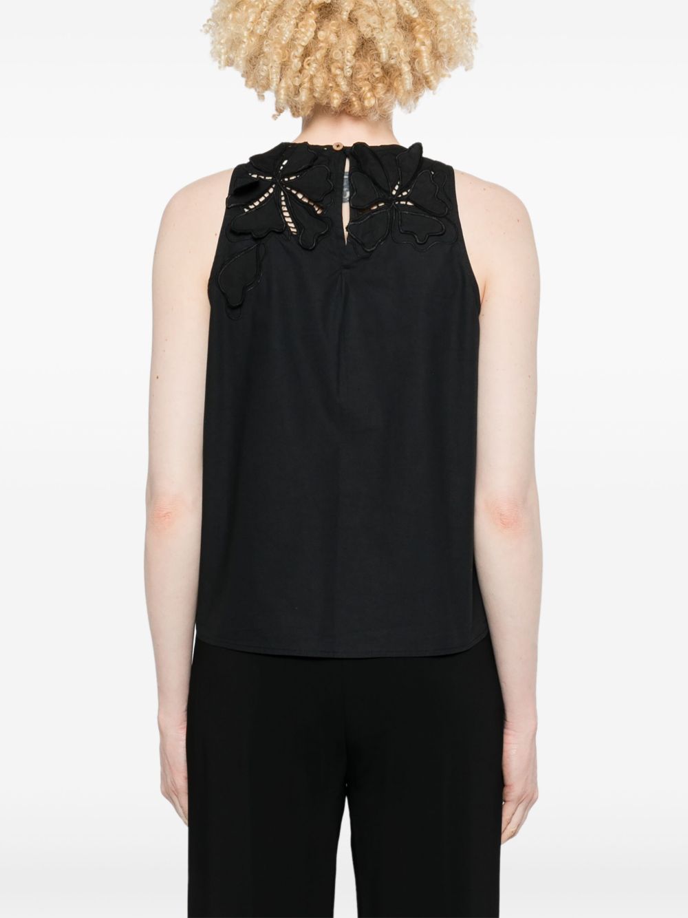 Embroidered cotton top