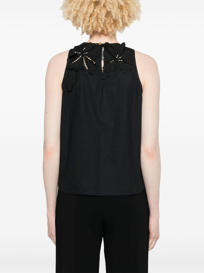 Embroidered cotton top
