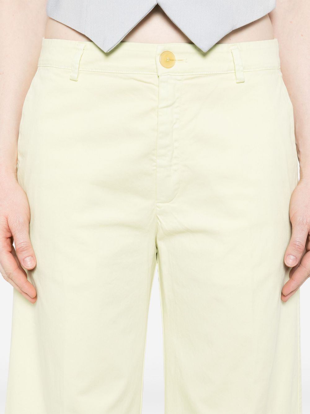 Cotton wide-leg trousers