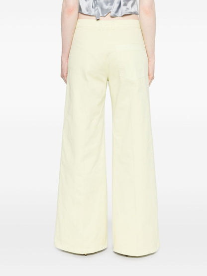 Cotton wide-leg trousers