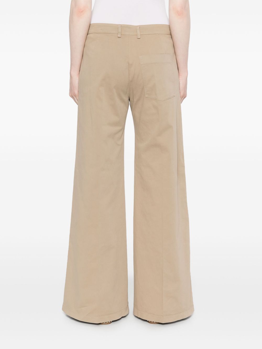 Cotton wide-leg trousers