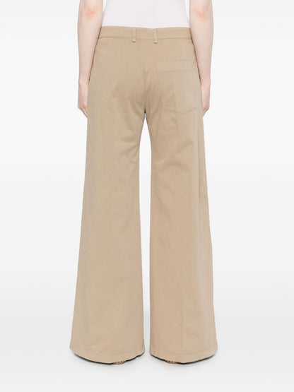 Cotton wide-leg trousers