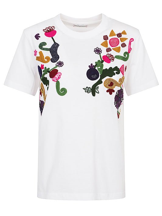 Embroidered cotton t-shirt