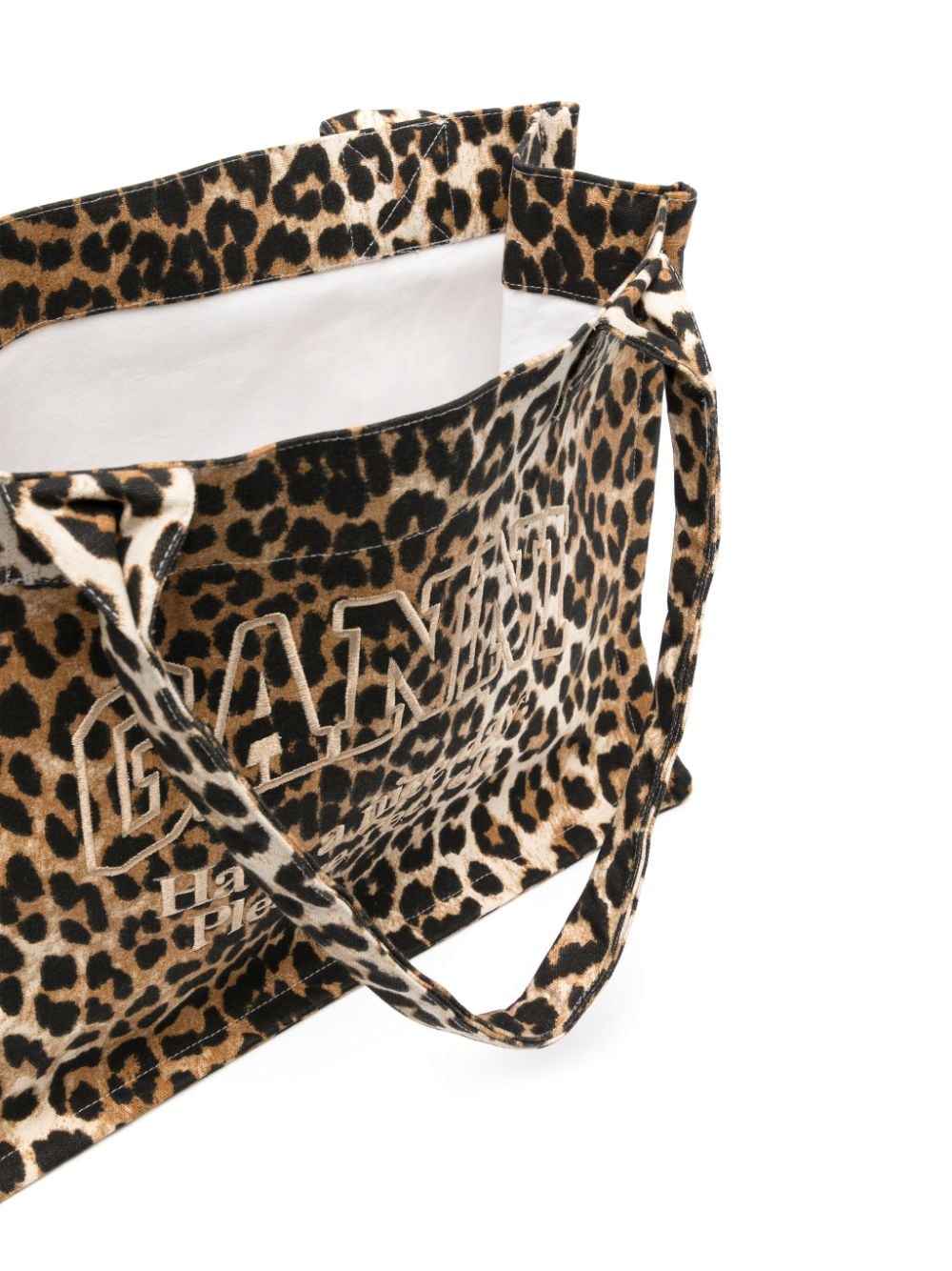 Leopard print large tote