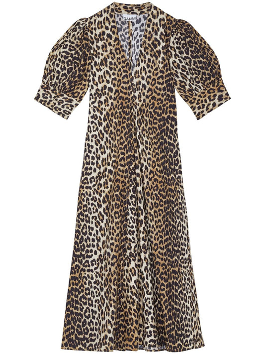 Leopard print long dress