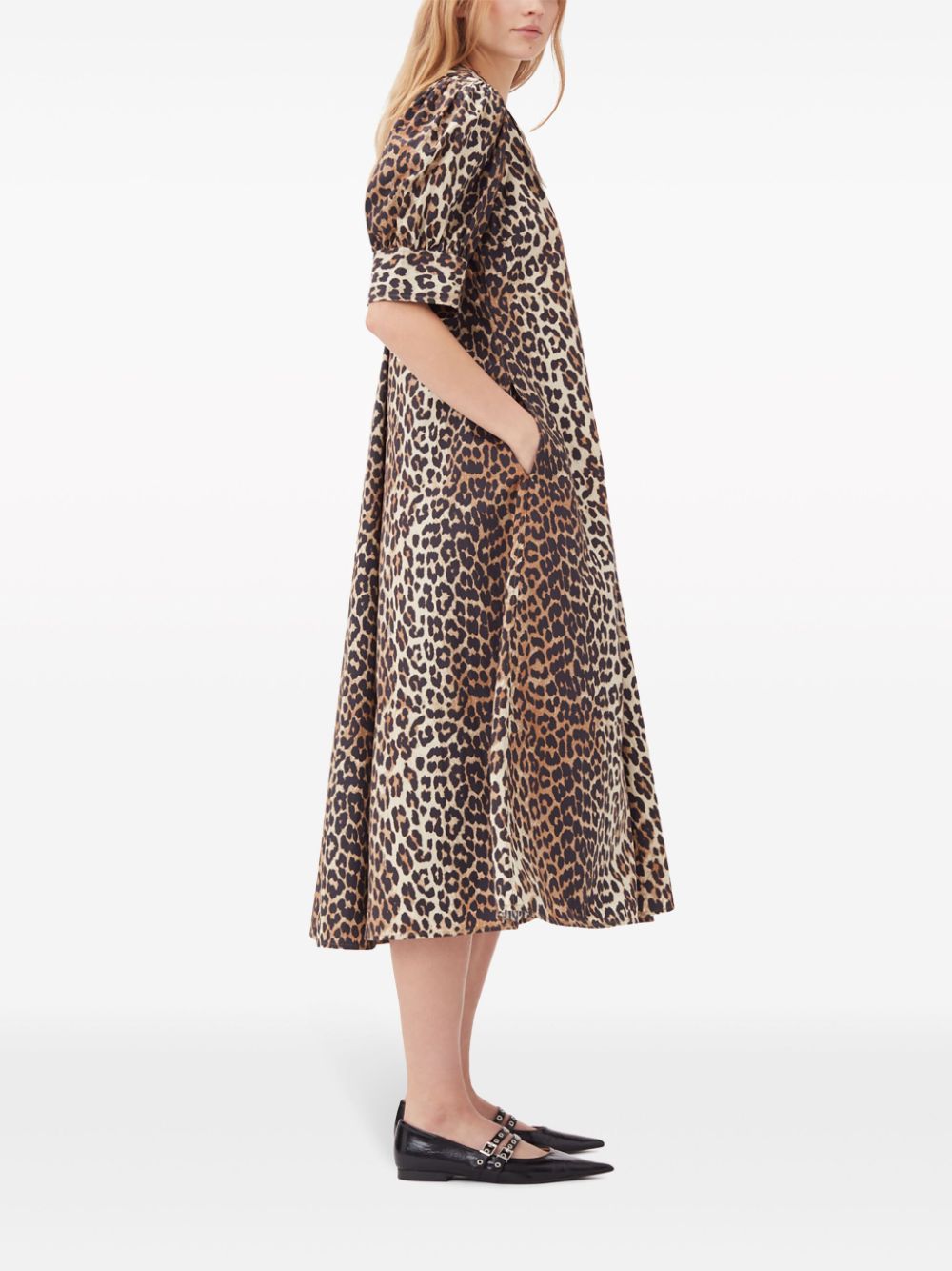 Leopard print long dress