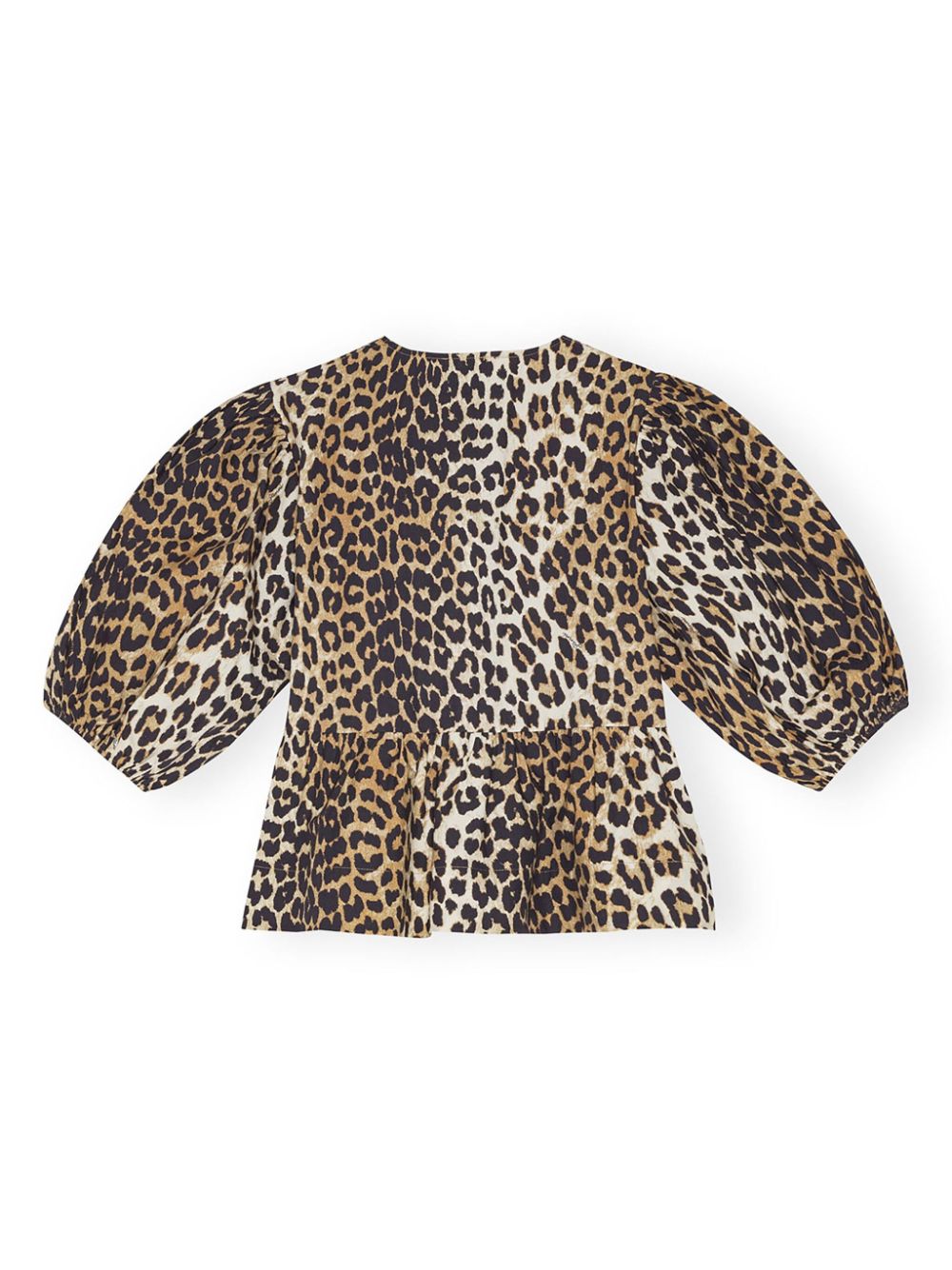 Leopard print cotton blouse