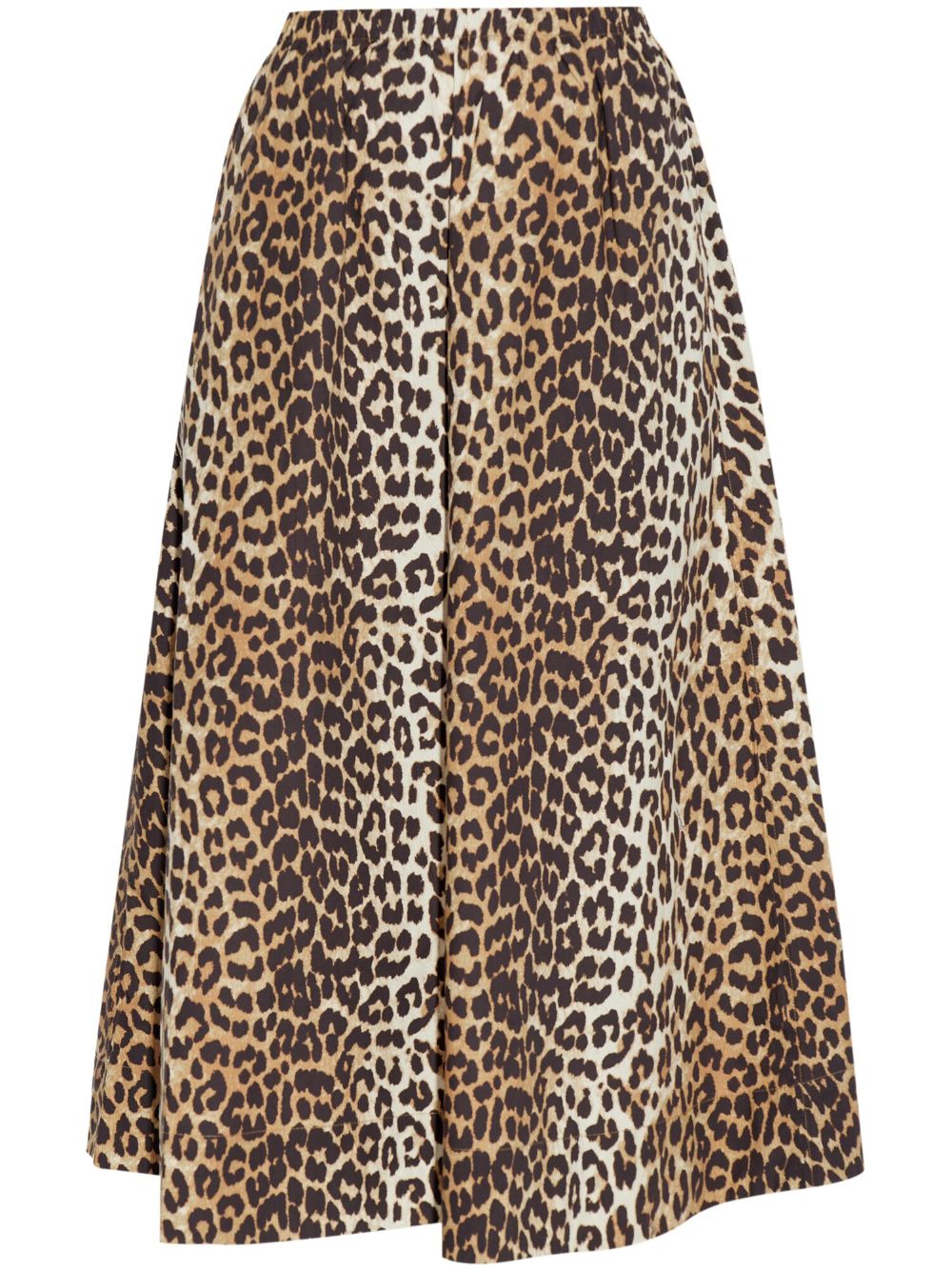 Leopard print midi skirt