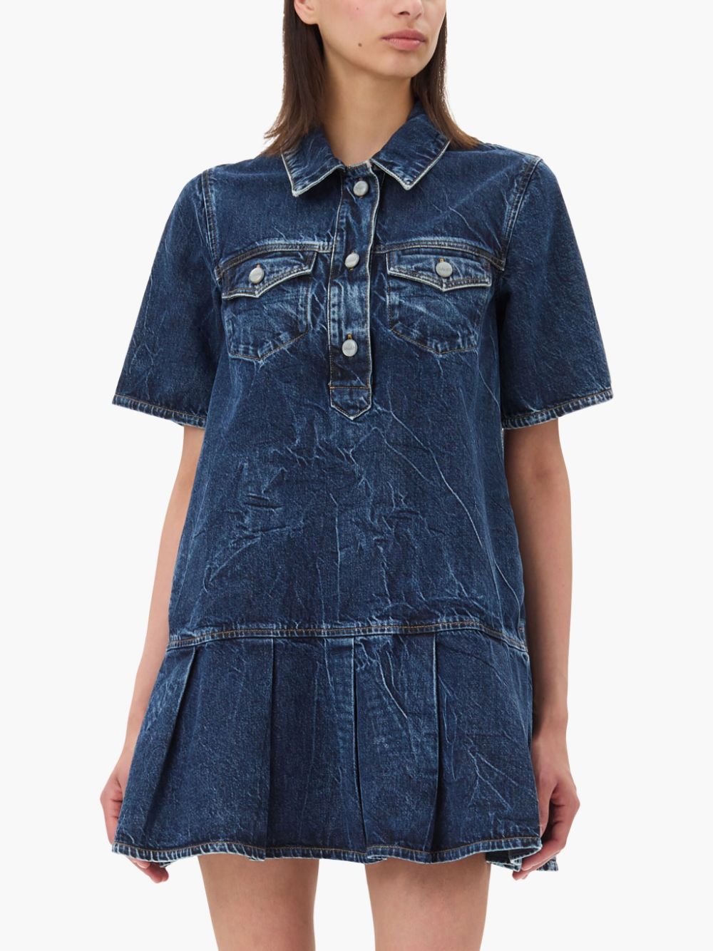 Denim mini dress