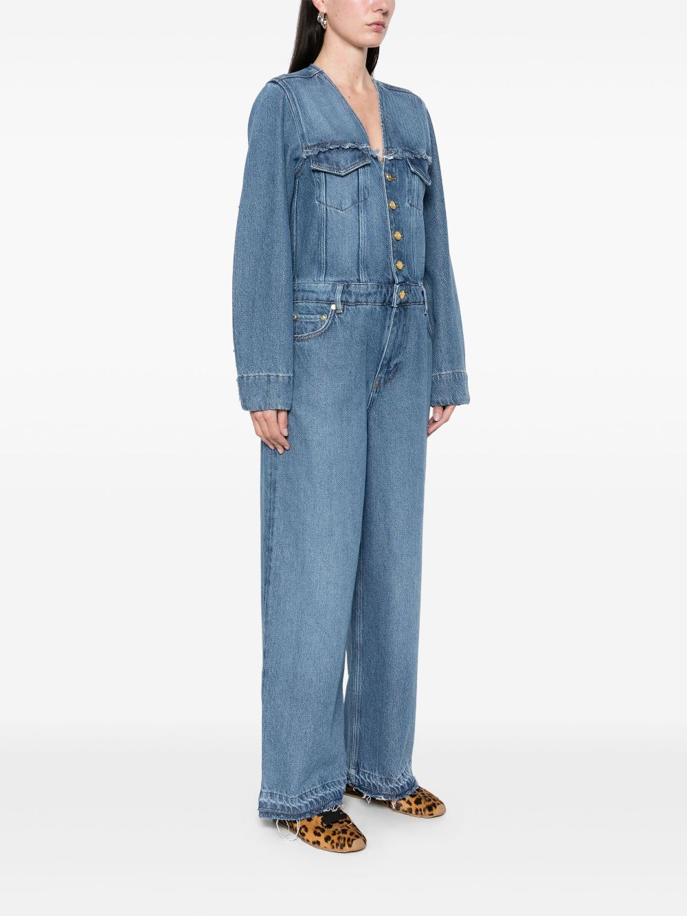 Long denim jumpsuit