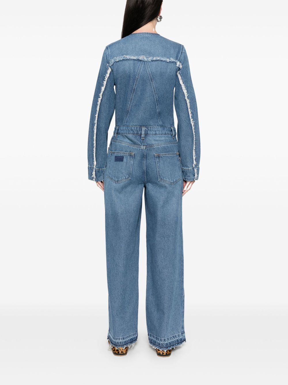 Long denim jumpsuit