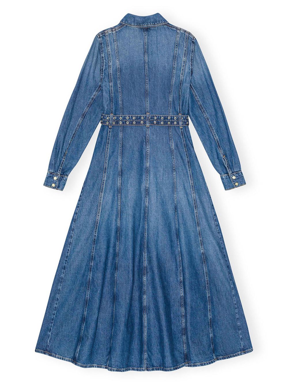 Organic cotton denim maxi dress