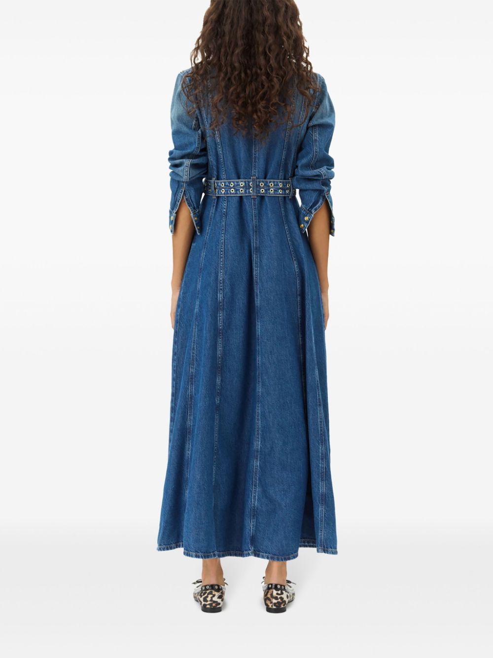 Organic cotton denim maxi dress