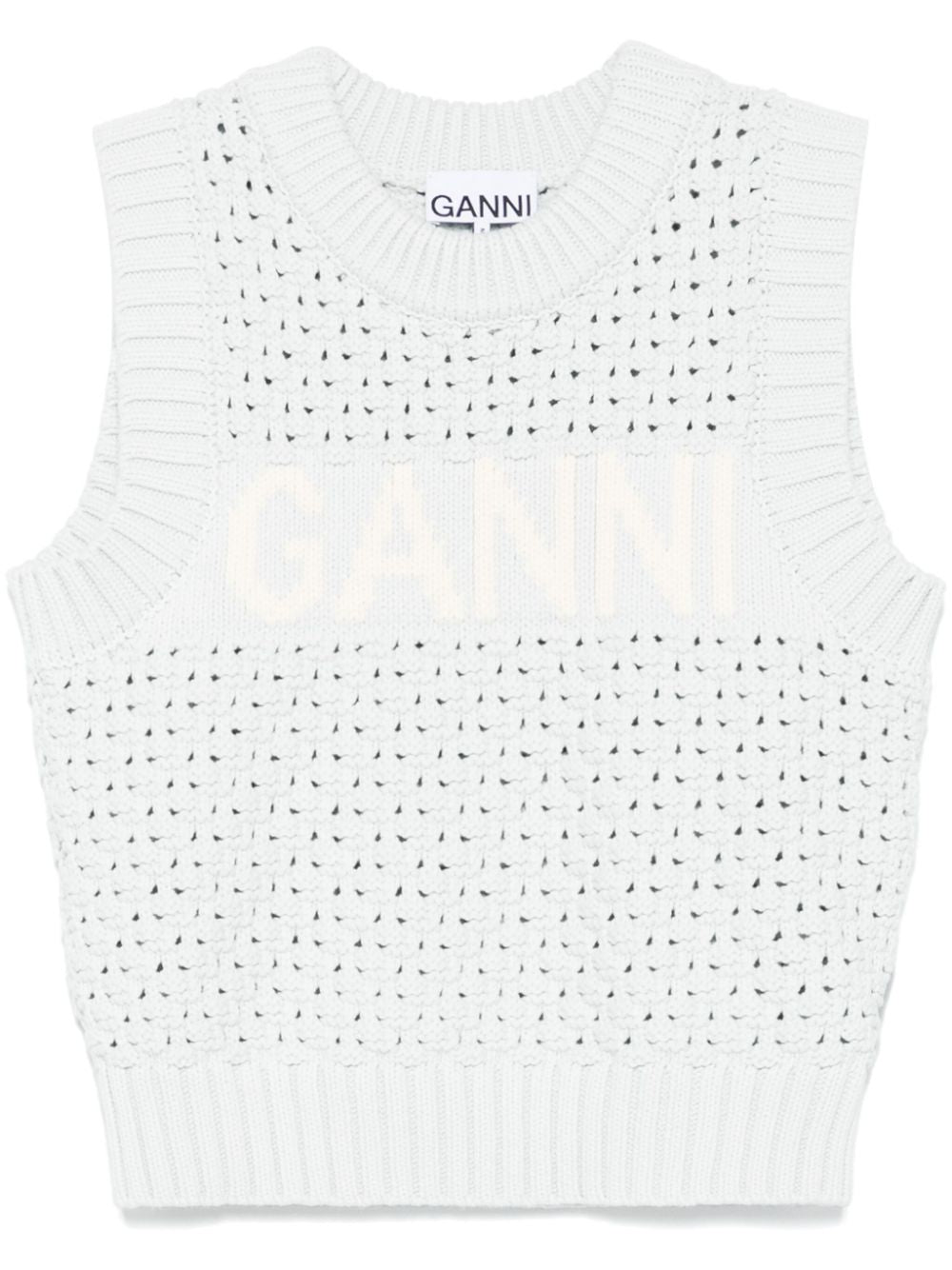 Openwork cotton vest