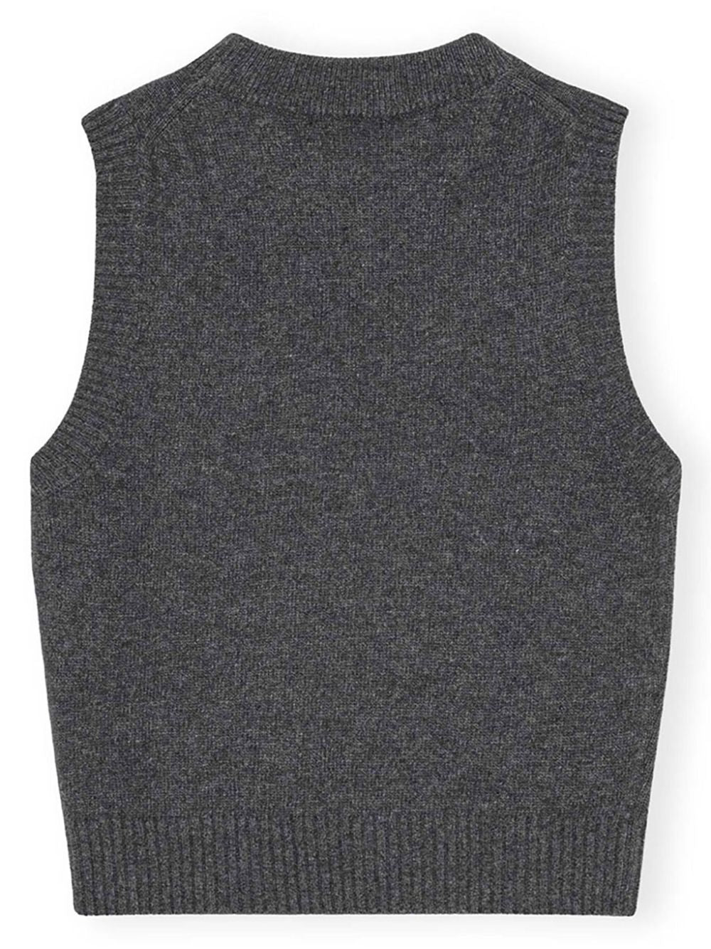 Embroidered wool vest