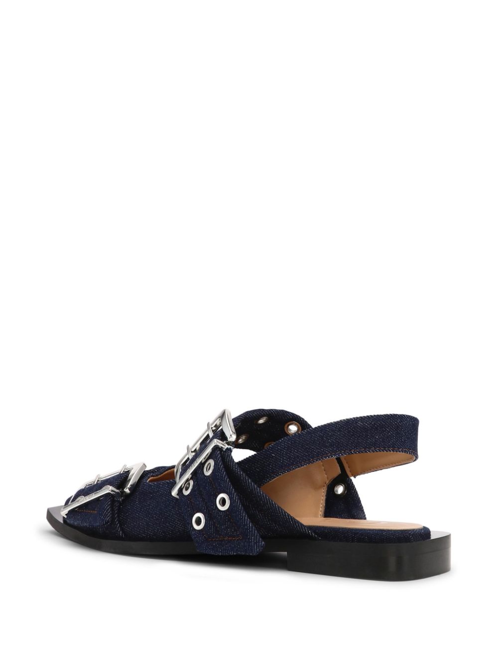 Denim slingback ballets