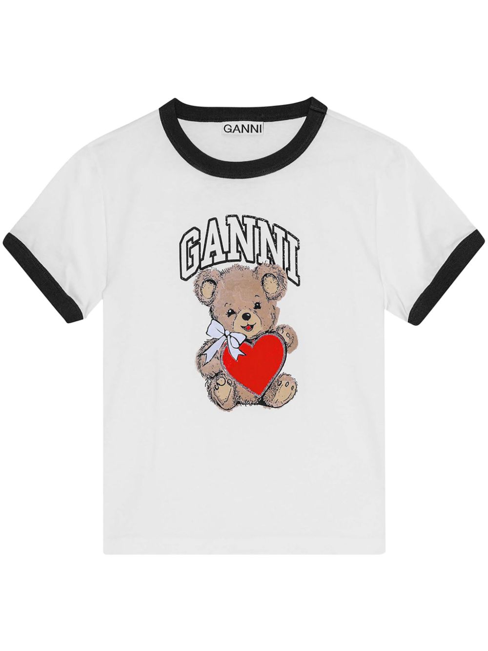 Small bear print cotton t-shirt