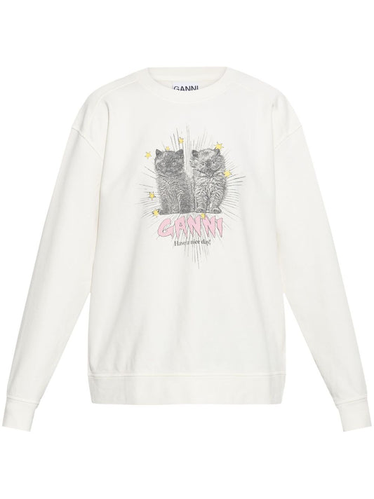 Kittens print cotton sweatshirt