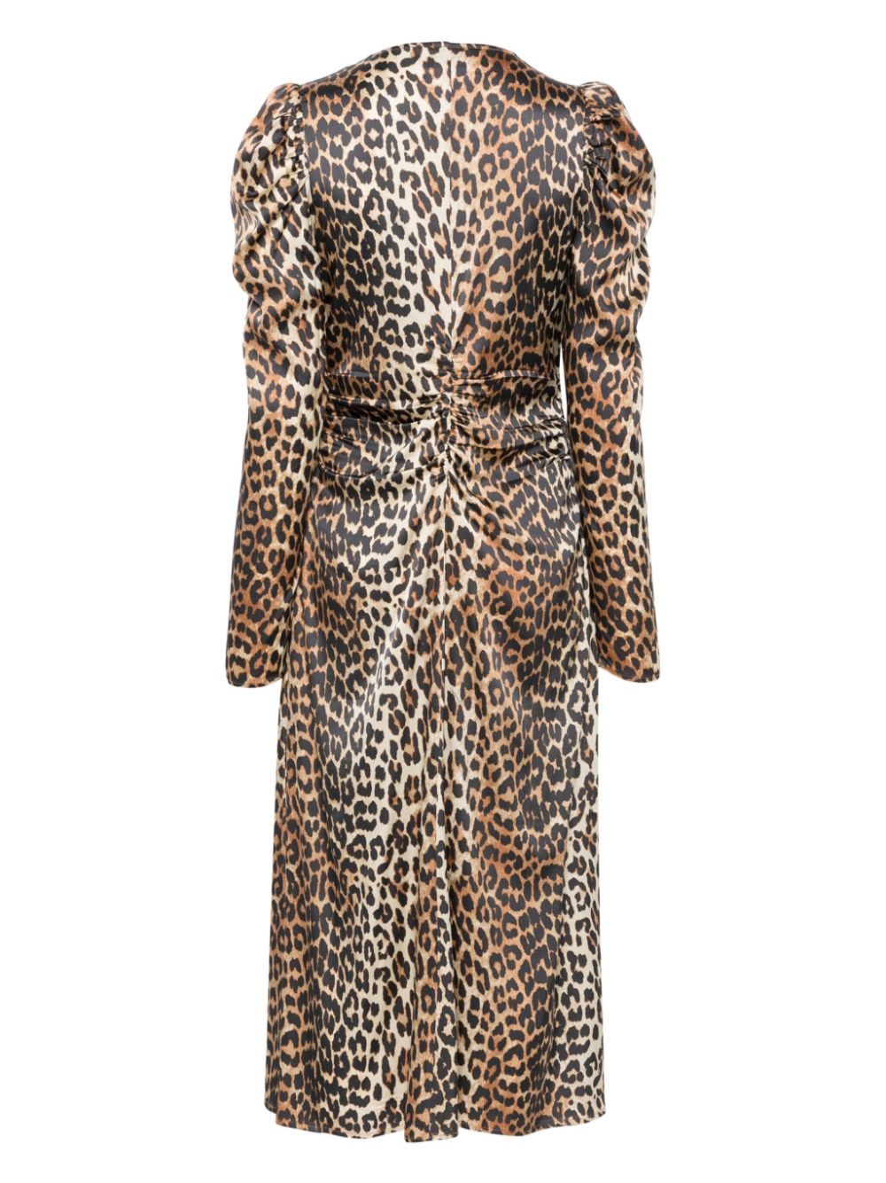 Leopard print midi dress