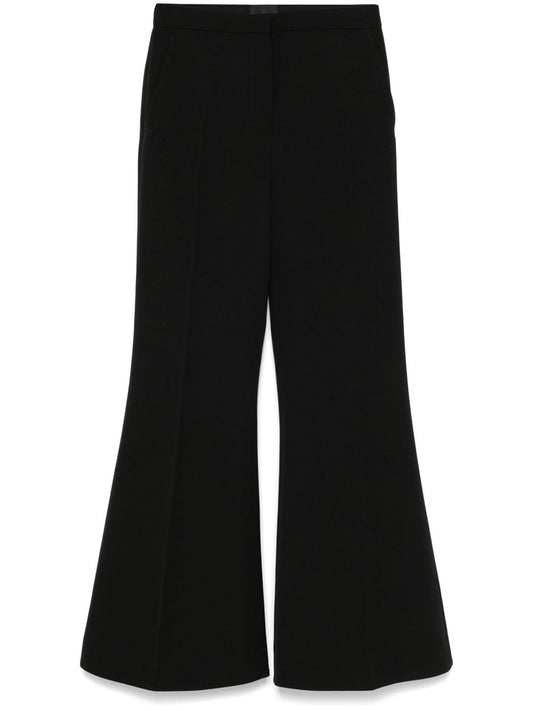 Wool flared trousers