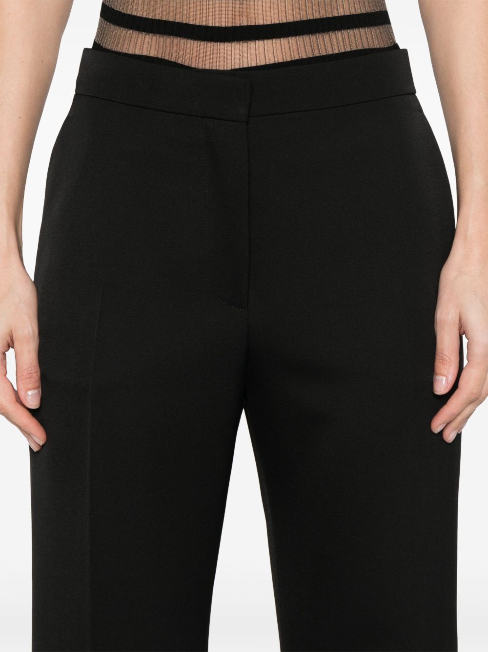 Wool flared trousers