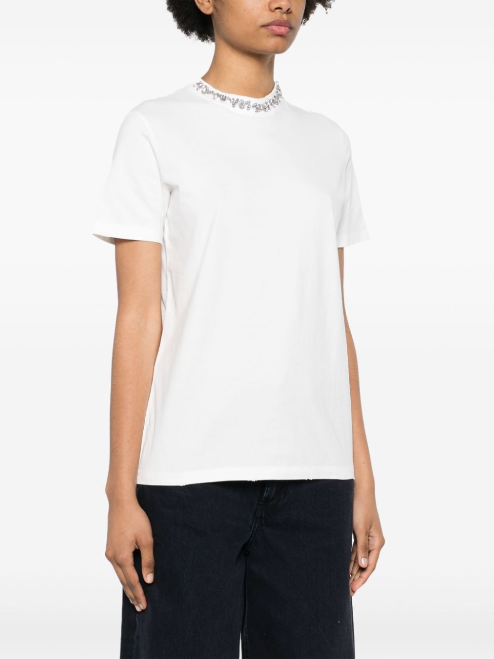 Embroidered cotton t-shirt