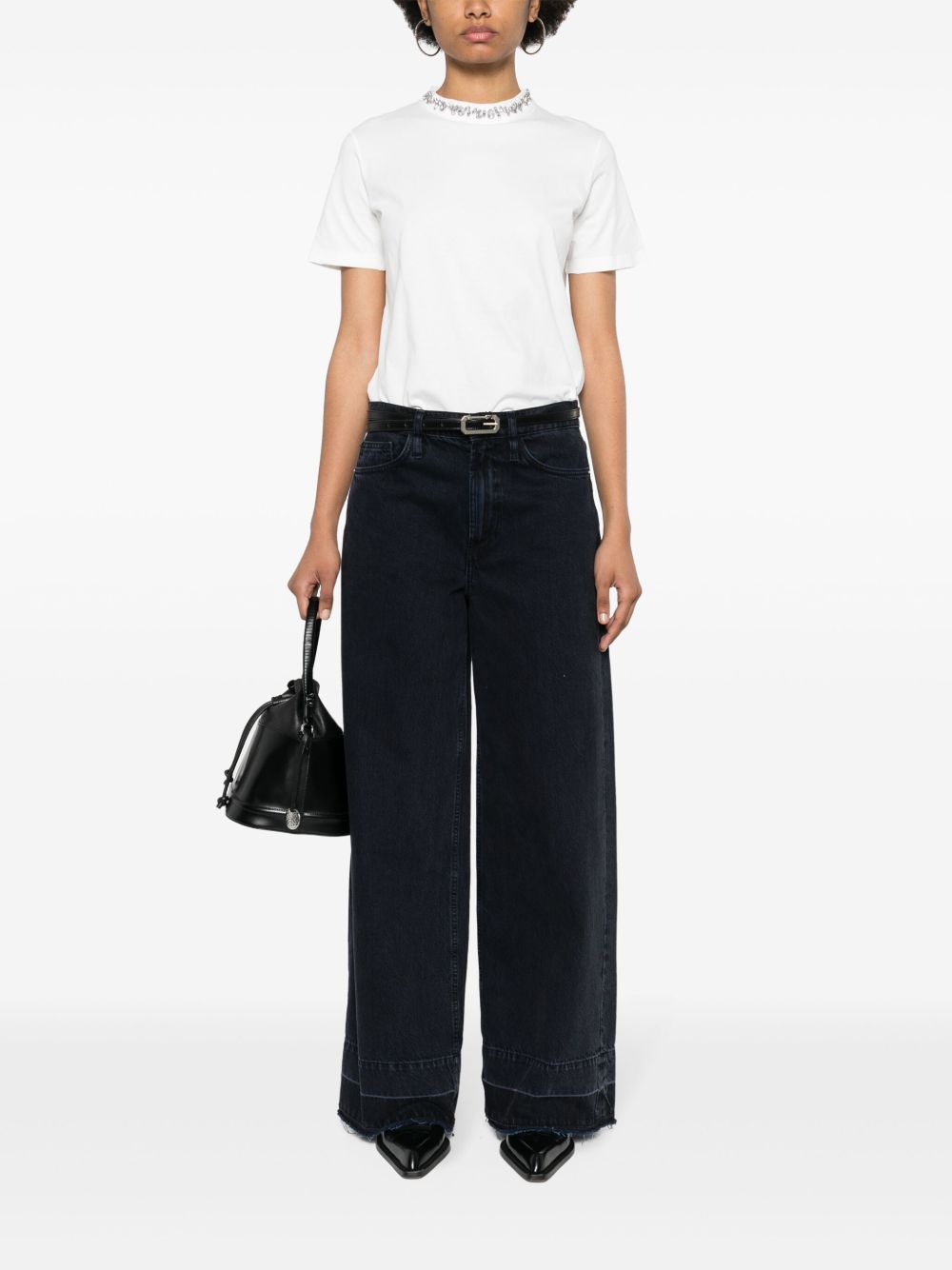 Embroidered cotton t-shirt