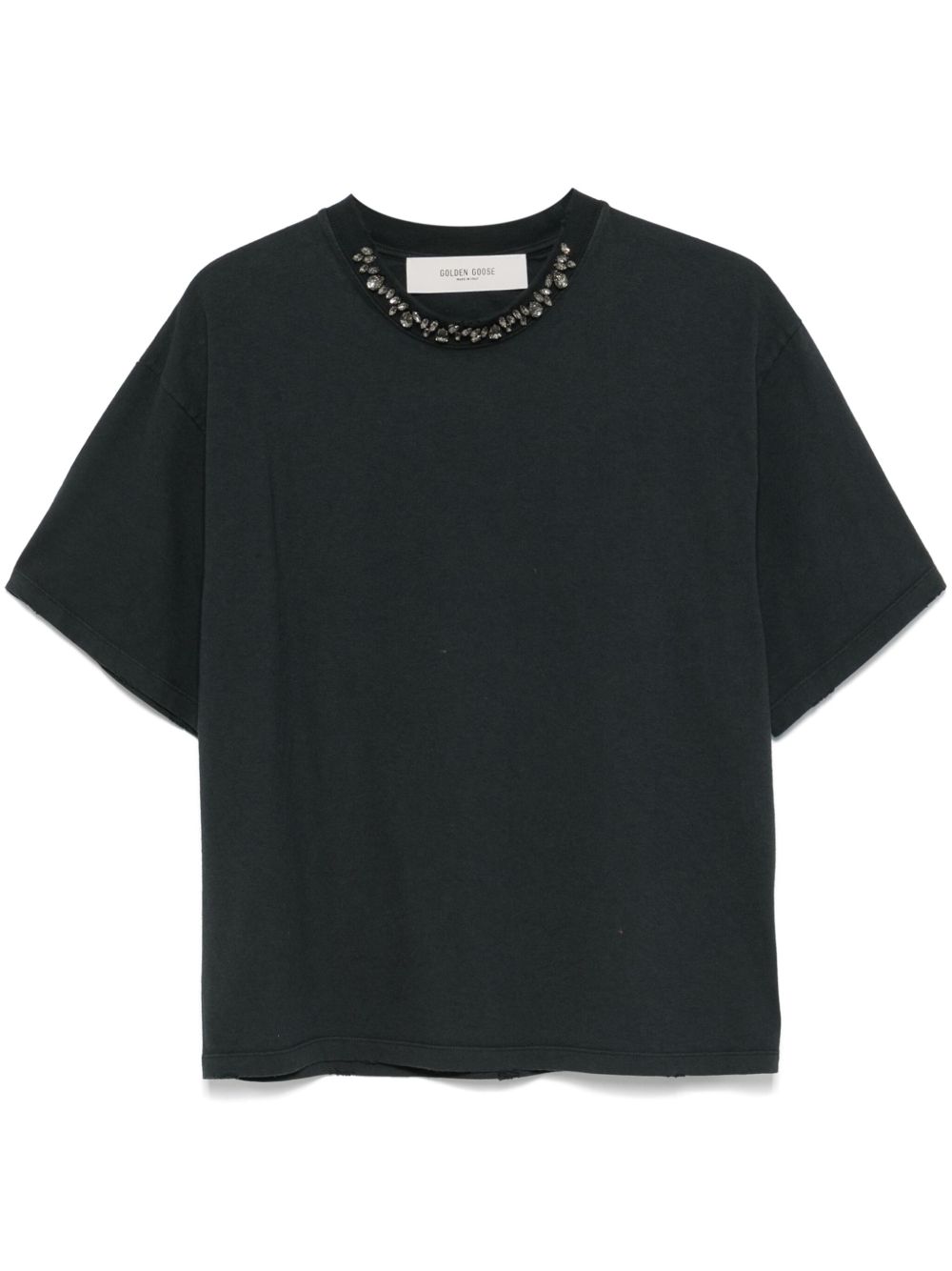 Crystal embellished cotton t-shirt