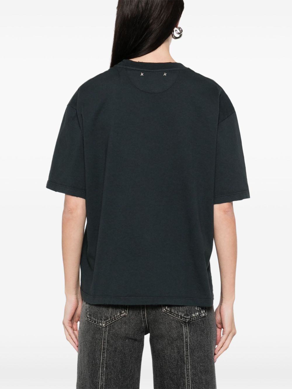 Crystal embellished cotton t-shirt