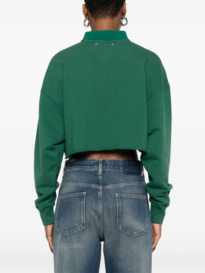 Organic cotton cropped sweatshirt