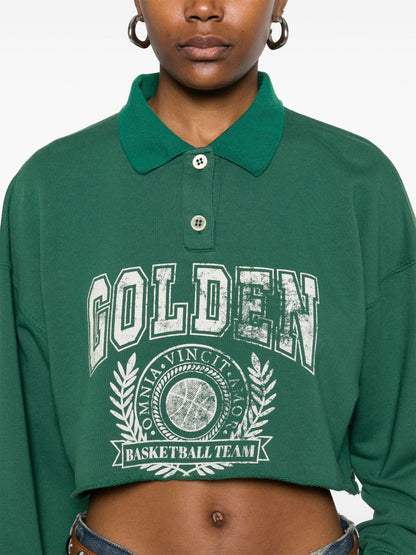 Organic cotton cropped sweatshirt
