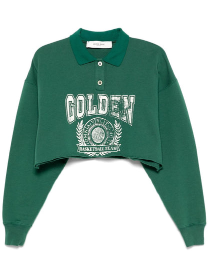 Organic cotton cropped sweatshirt